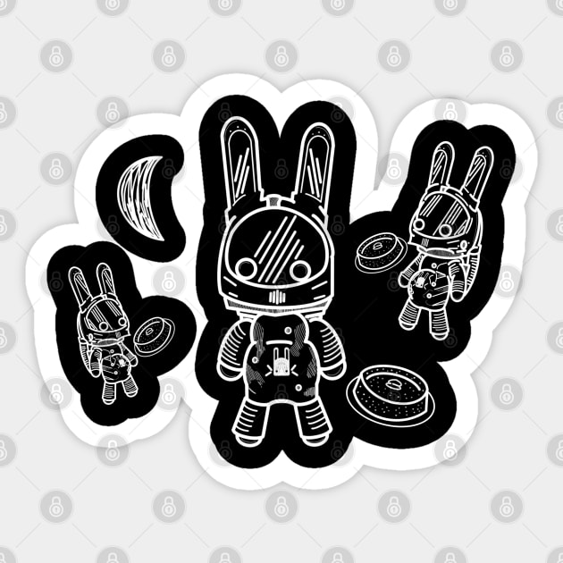 Moon Bunnies Sticker by triotdesigns